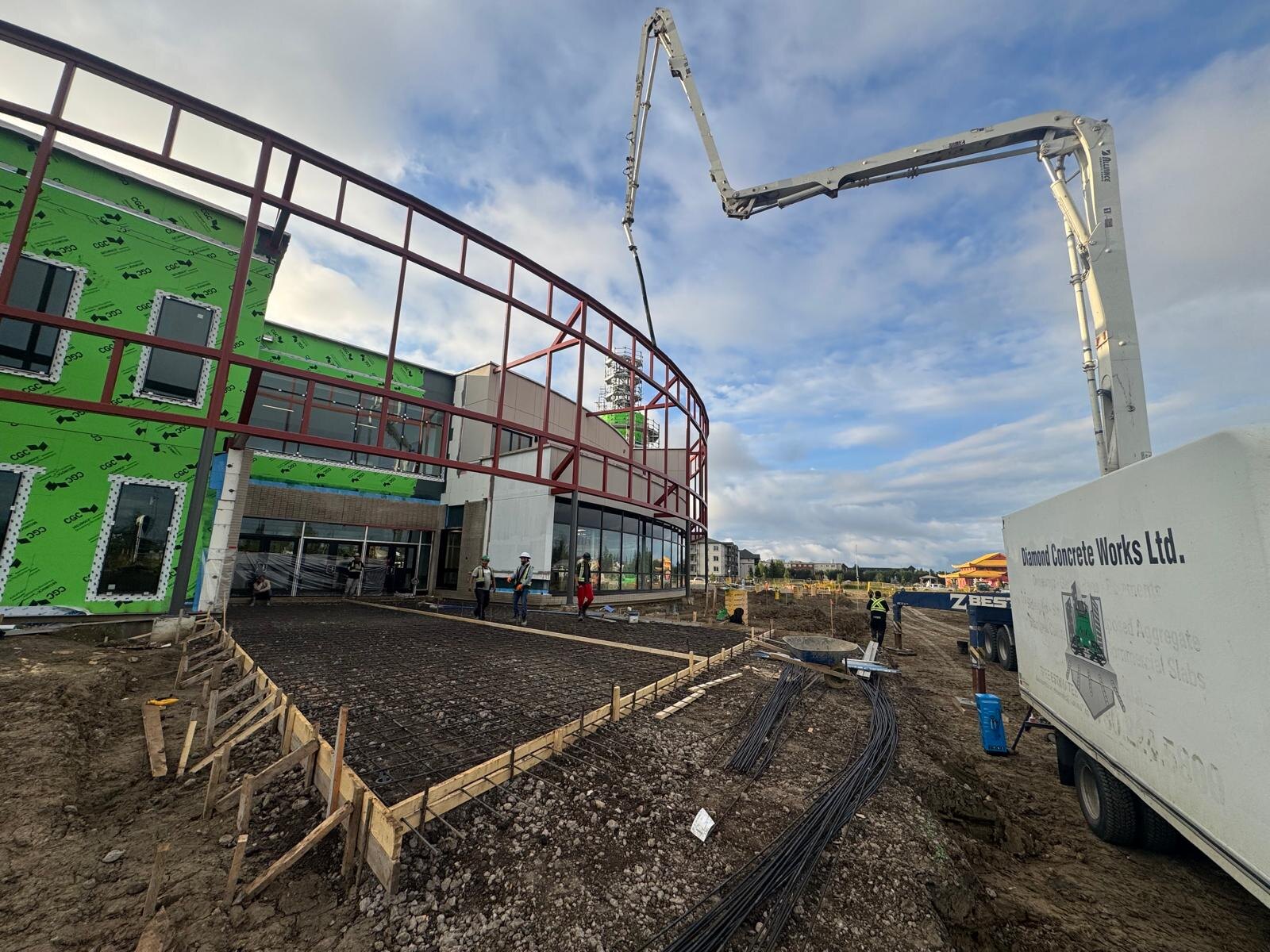 Concrete project in progress by Diamond Concrete Works Ltd.